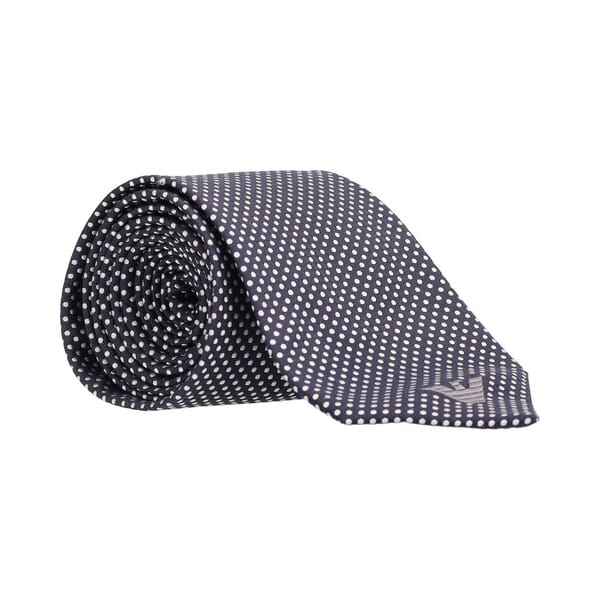 Teen Silk Polka Dot Tie Navy