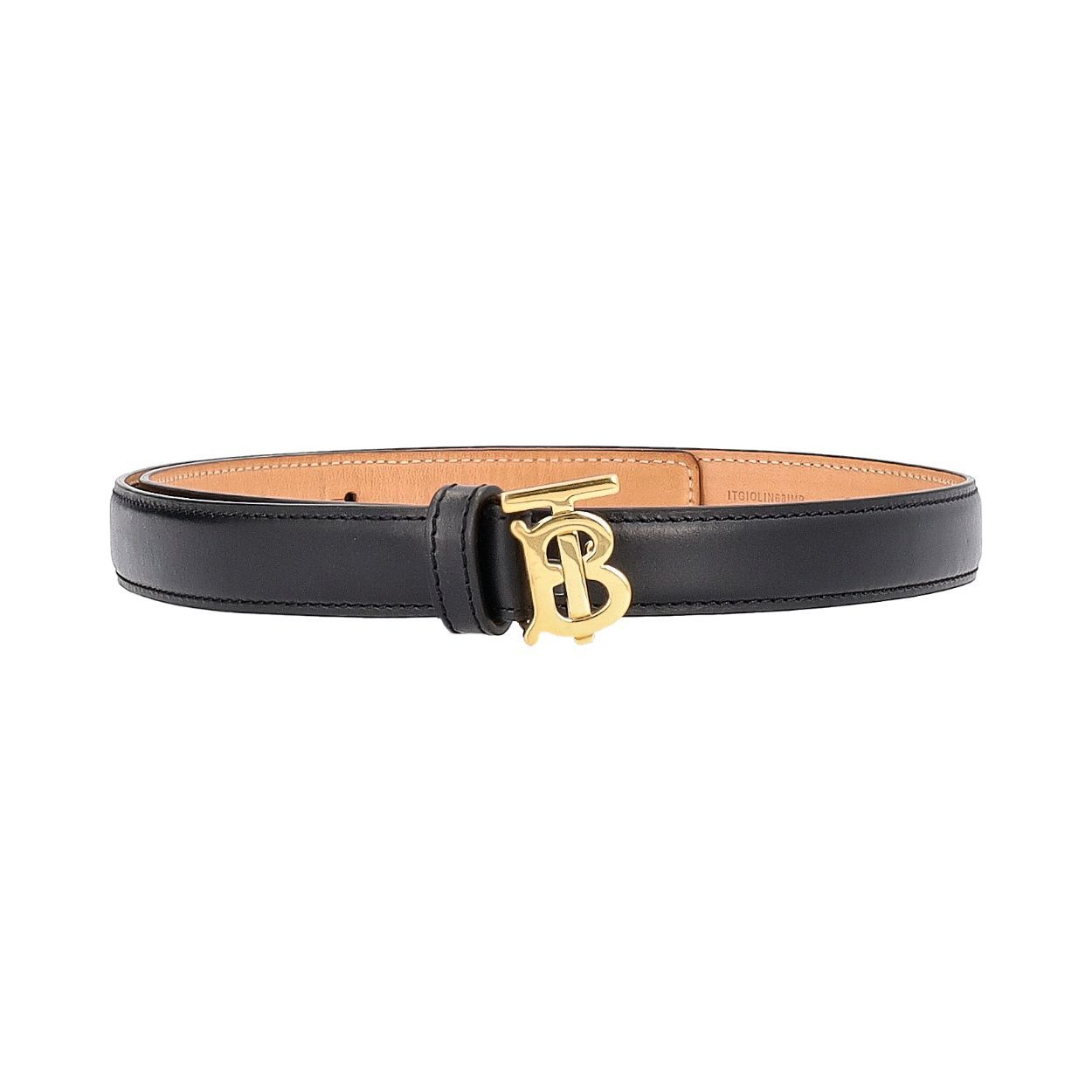 BURBERRY Leather TB Belt Black - S: 75 (30) | Luxity