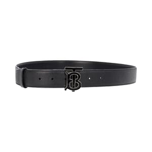 BURBERRY Leather TB Belt Black - S: 105 (42) | Luxity