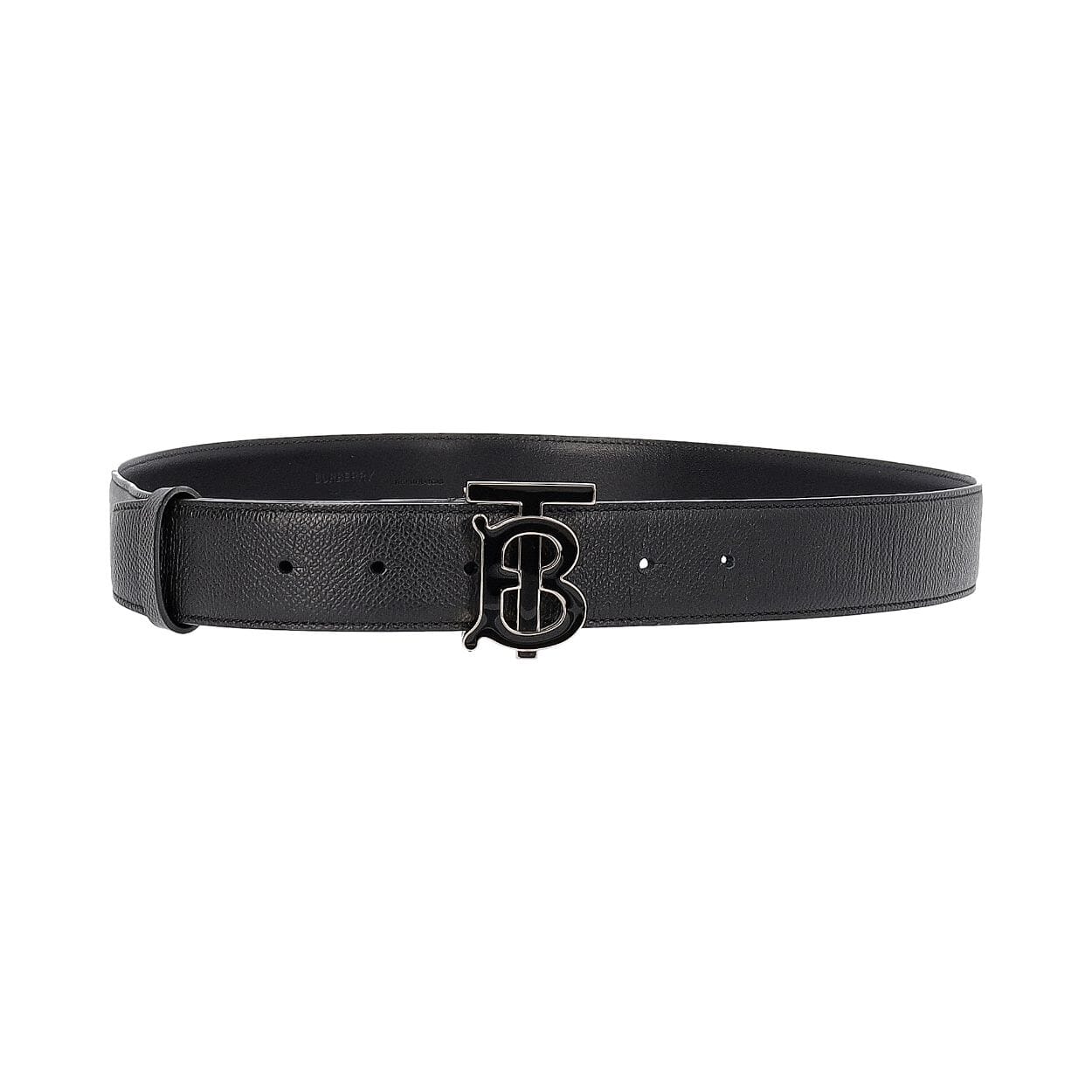 BURBERRY Leather TB Belt Black - S: 105 (42) | Luxity