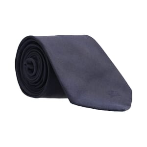 Cotton/Silk Check Tie Blue