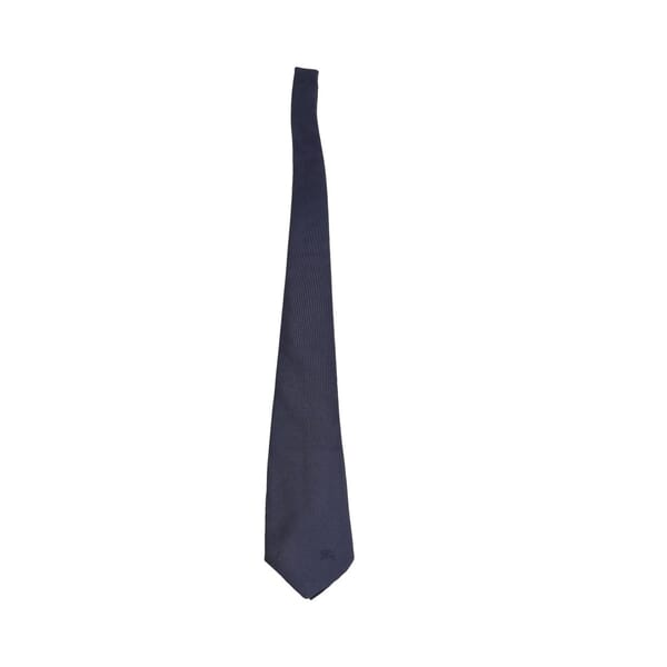 Cotton/Silk Check Tie Blue