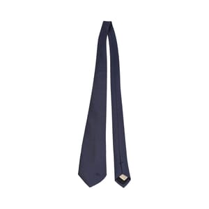 Cotton/Silk Check Tie Blue, view 3