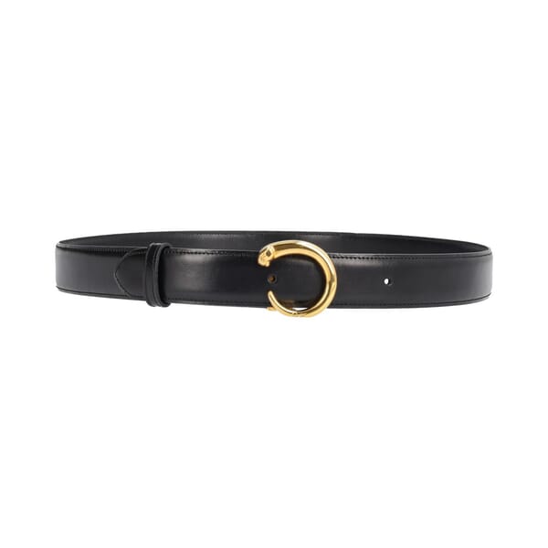 Vintage Leather Panthere Belt Black - S: 85 (34)