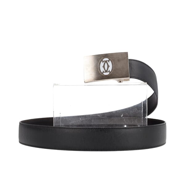 Leather Reversible Buckle Belt Black/Brown - S: 85 (34)