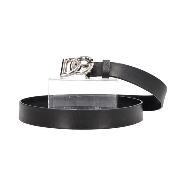 Leather DG Belt Black - S: 105 (42)
