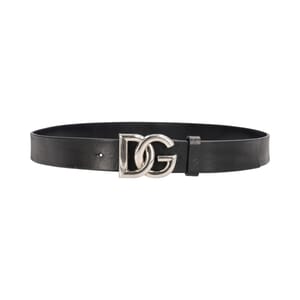 Leather DG Belt Black - S: 105 (42)