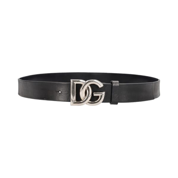 Leather DG Belt Black - S: 105 (42)
