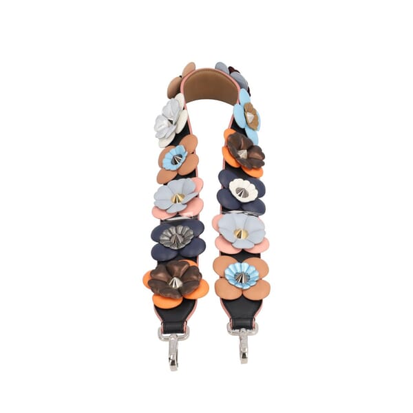 Leather Flowerland Shoulder Strap Multicolour