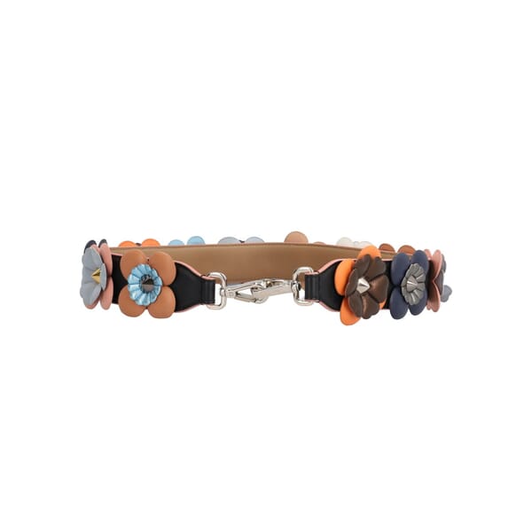 Leather Flowerland Shoulder Strap Multicolour
