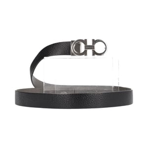 Leather Gancini Reversible Belt Black/Grey - S: 85 (34), view 2