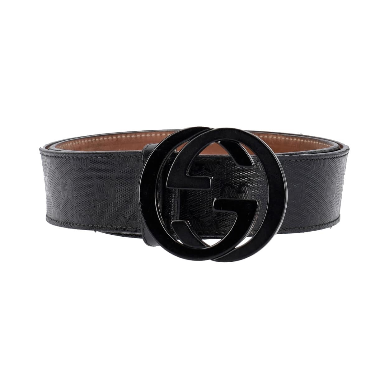 GUCCI ブラック ベルト GUCCI Leather GG Belt Black - S: 95 (38) | Luxity