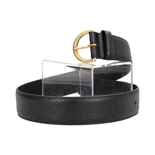 Leather Belt Black - S: 75 (30)