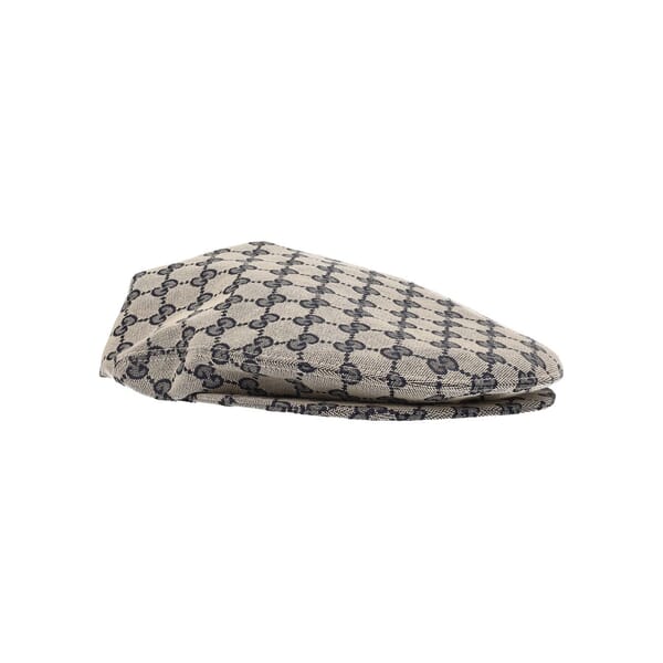 Canvas GG Flat Hat Beige/Blue