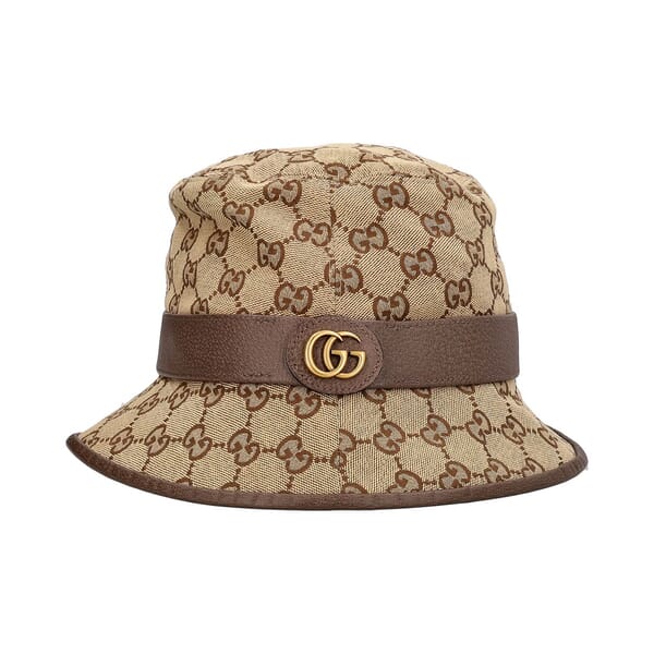 Canvas GG Bucket Hat Beige/Ebony