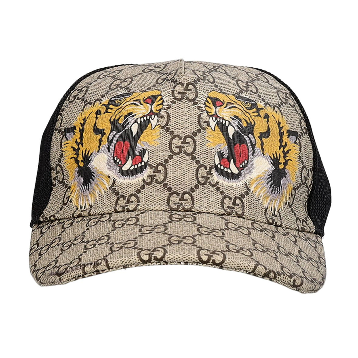 Supreme GG Tiger Baseball Cap Beige/Black