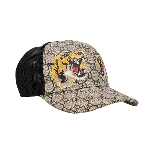 Supreme GG Tiger Baseball Cap Beige/Black