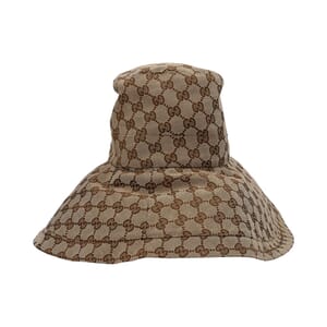 Canvas GG Wide Brim Hat Beige, view 3