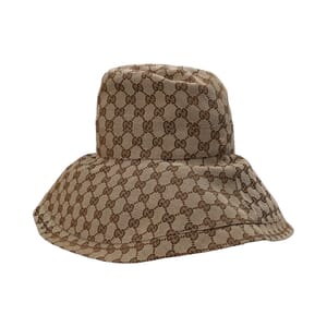 Canvas GG Wide Brim Hat Beige, view 2
