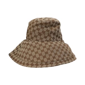 Canvas GG Wide Brim Hat Beige, view 4