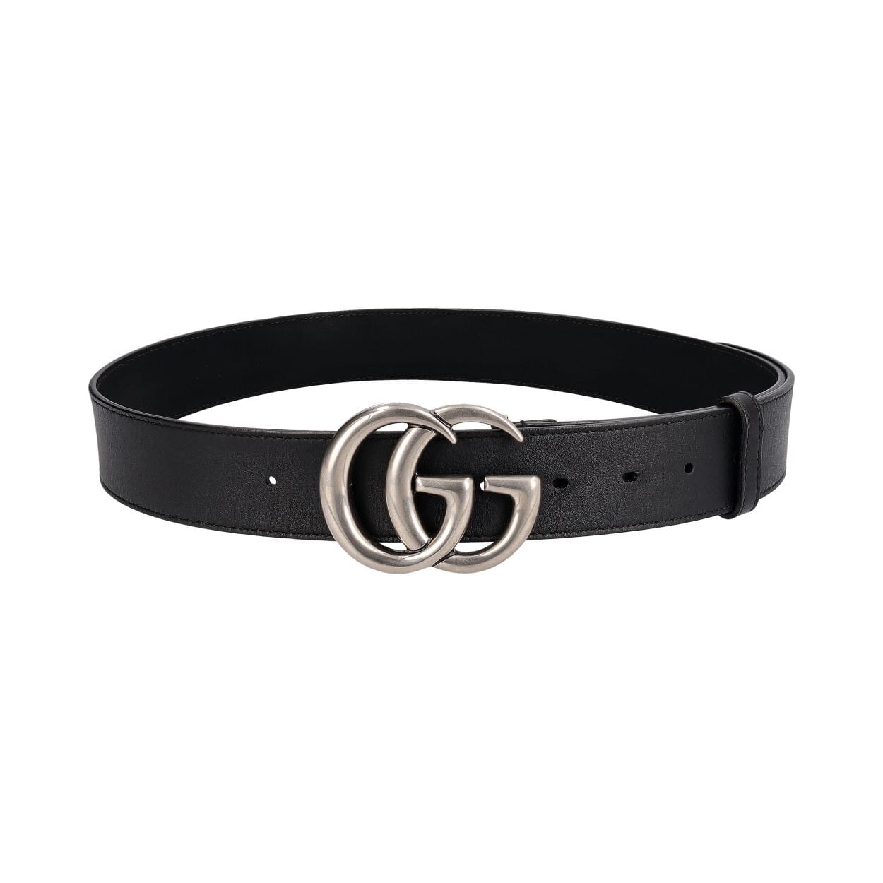 Leather GG Belt Black - S: 90 (36)