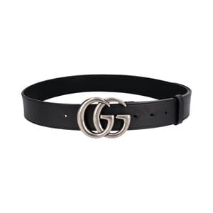 Leather GG Belt Black - S: 90 (36)