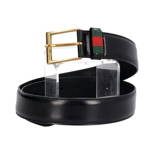 Leather Web Belt Black - S: 90 (36), view 2