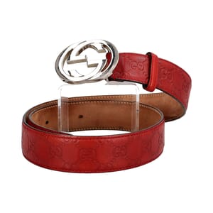 Guccissima Interlocking G Belt Red - S: 90 (36), view 2