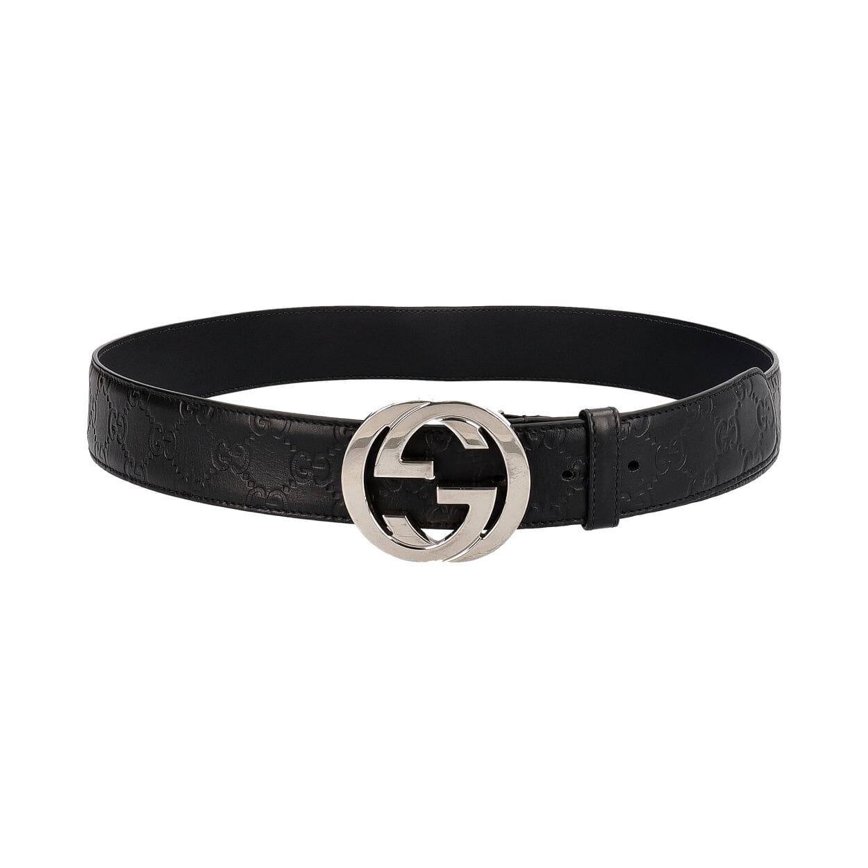 Guccissima Interlocking GG Belt Black - S: 95 (38)