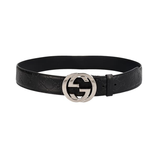 Guccissima Interlocking GG Belt Black - S: 95 (38)