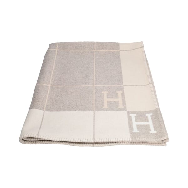 Wool Avalon III Throw Blanket Beige Ecru