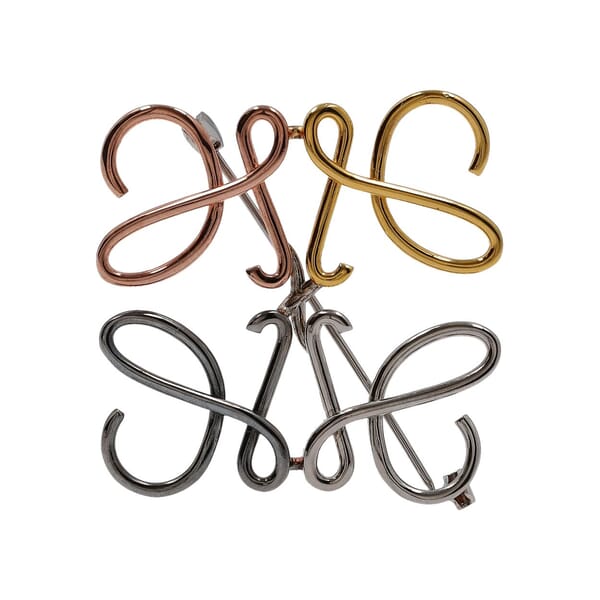 LOEWE Mixed Material Anagram Brooch Multicolour | Luxity