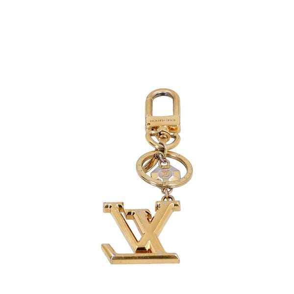 Facettes Bag Charm & Key Holder Gold Tone