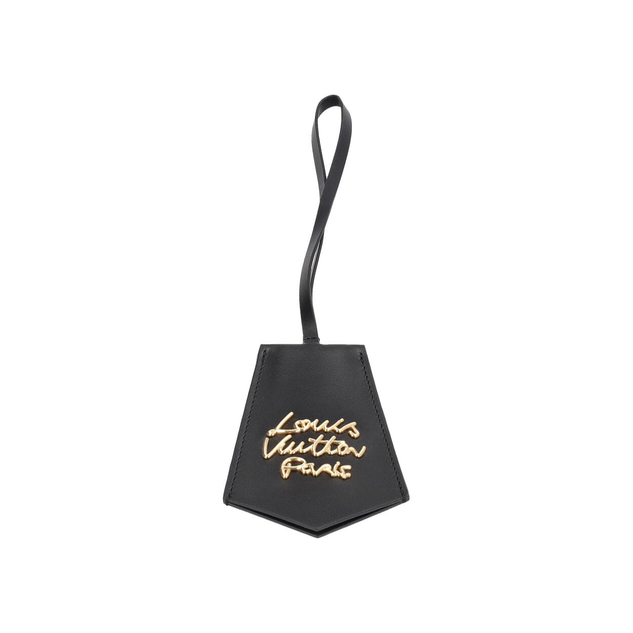 向日葵さん専用 LOUIS VUITTON 黒 モノグラム バングル LOUIS VUITTON Leather LV Script Cloche Clés Bag Charm Black | Luxity
