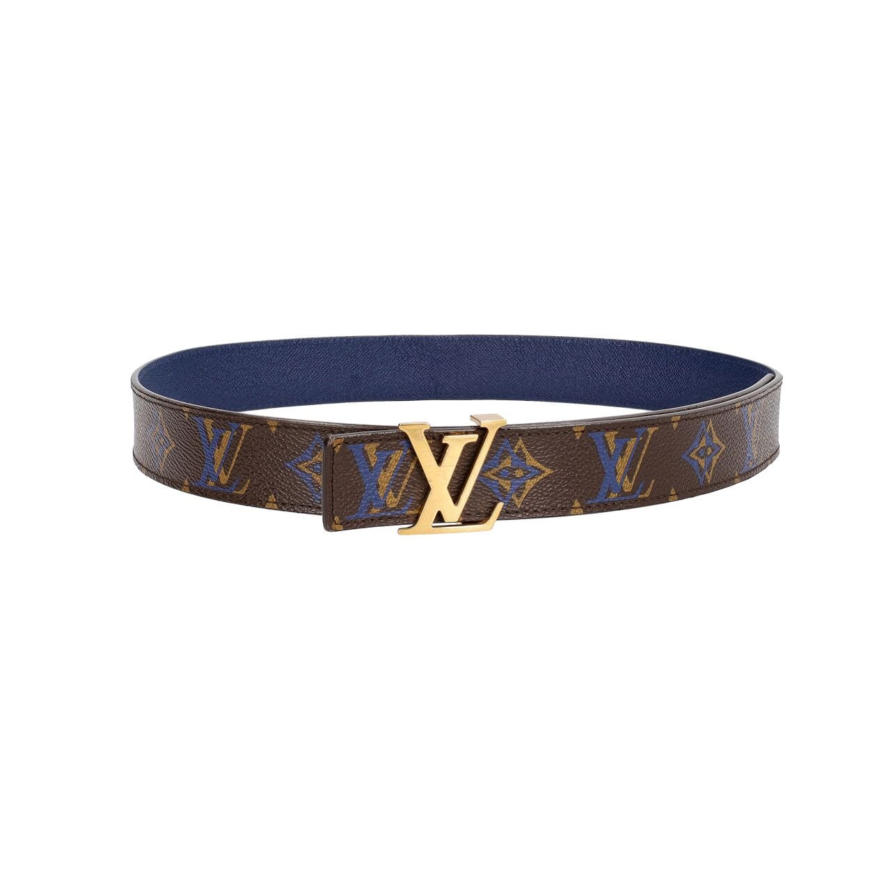 Monogram LV Initials Reversible Belt Blue - S: 85 (34)