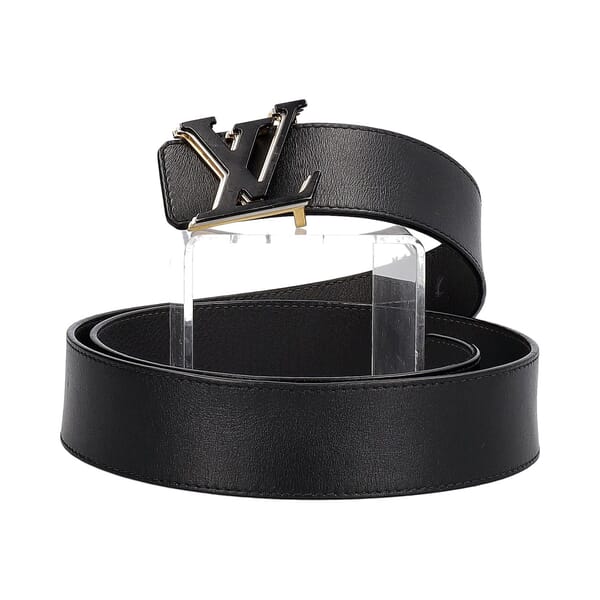 Leather LV Optic Reversible Belt Black/Grey - S: 100 (40)