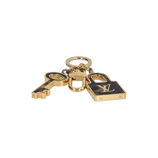 Confidence Key Ring/Bag Charm Tortoise/Gold Tone