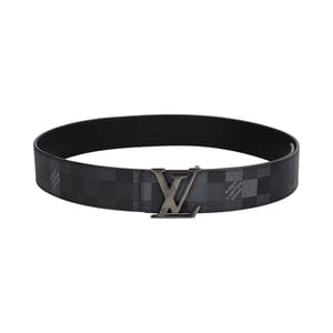 Damoflage LV Initials Reversible Belt Black/Grey - S: 90 (36)
