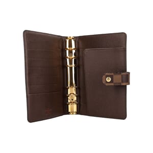 Damier Ebene Medium Ring Agenda, view 7