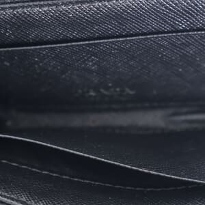 Saffiano Mini Pouch Key Ring Black, view 7