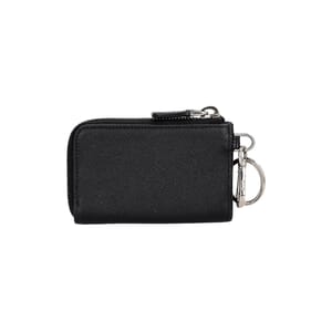Saffiano Mini Pouch Key Ring Black, view 4