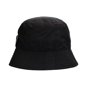 Nylon Logo Bucket Hat Black, view 5