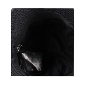 Nylon Logo Bucket Hat Black, view 6