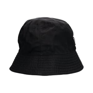 Nylon Logo Bucket Hat Black, view 3