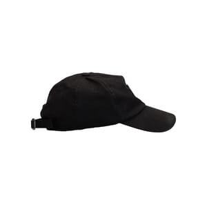 Cotton Blend V Logo Baseball Cap Black, view 3