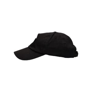 Cotton Blend V Logo Baseball Cap Black, view 5
