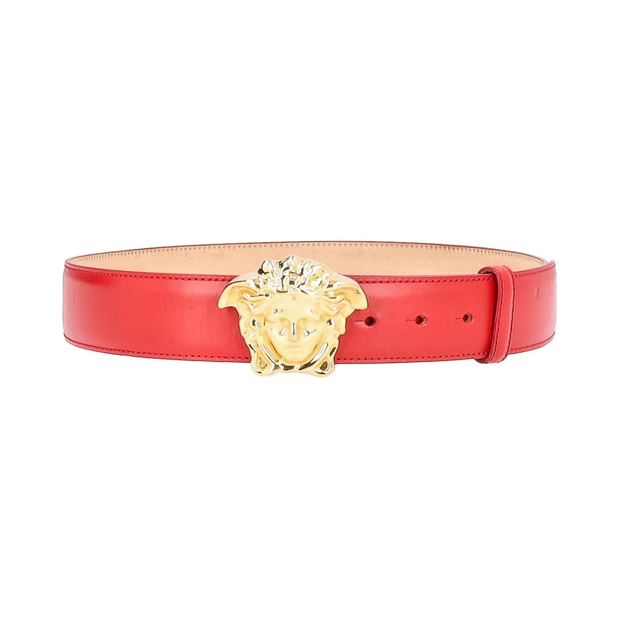 VERSACE Leather La Medusa Belt Red - S: 85 (34) | Luxity