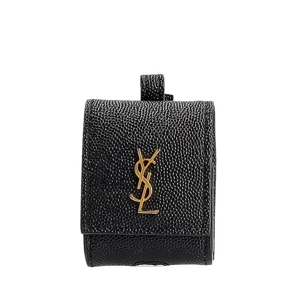 YVES SAINT LAURENT Leather Generation 2 AirPod Case Black | Luxity
