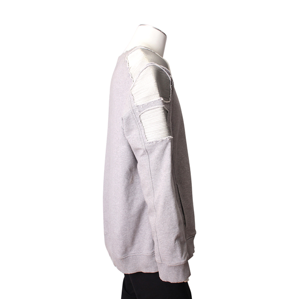 Cotton Oversized Panelled Sweater Grey