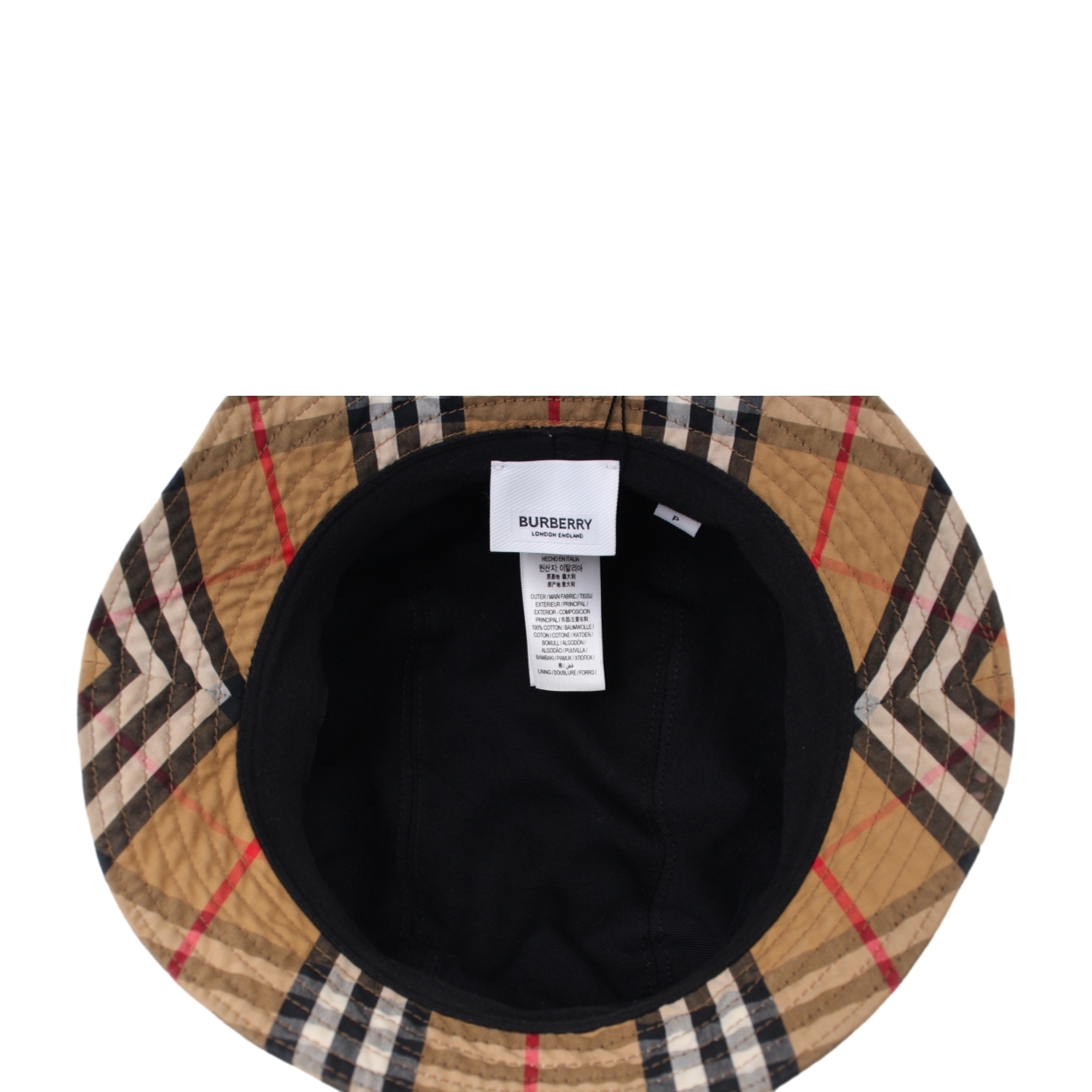 BURBERRY Cotton Check Bucket Hat Archive Beige | Luxity